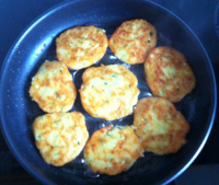 galettes aux courgettes sur la poele